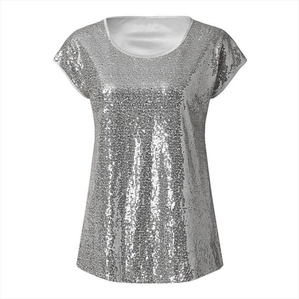 women summer casual tee solid colors sequin club fashion short sleeve round neck pullover t shirt loose woman clothing, White
women summer casual tee solid colors sequin club fashion short sleeve round neck pullover t shirt loose woman clothing, White