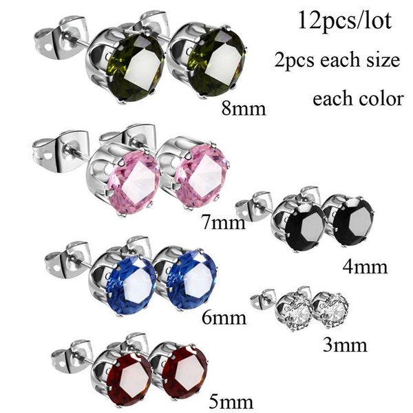 new 12pcs/lot stainless steel crystal ear cartilage helix tragus piercings cz gem stud earrings piercing jewelry for women q sqcyve, Silver
new 12pcs/lot stainless steel crystal ear cartilage helix tragus piercings cz gem stud earrings piercing jewelry for women q sqcyve, Silver