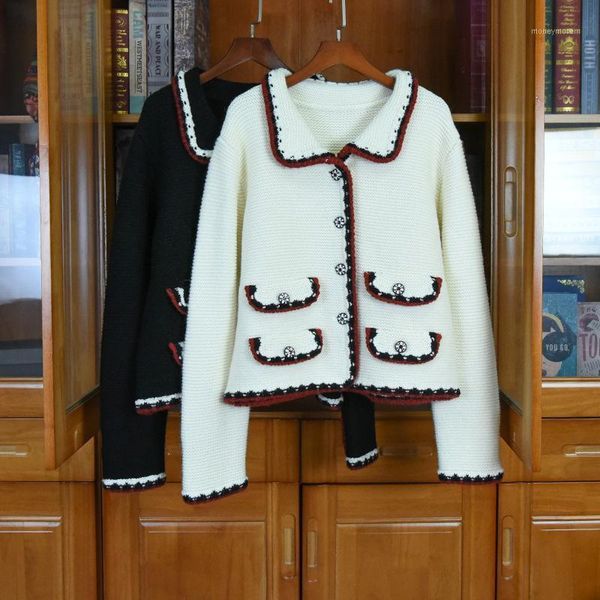 women's wool & blends and winter 2021 style xiaoxiang mingyuan fashionable foreign lapel tweed woolen knitted coat for women1, Black
women's wool & blends and winter 2021 style xiaoxiang mingyuan fashionable foreign lapel tweed woolen knitted coat for women1, Black