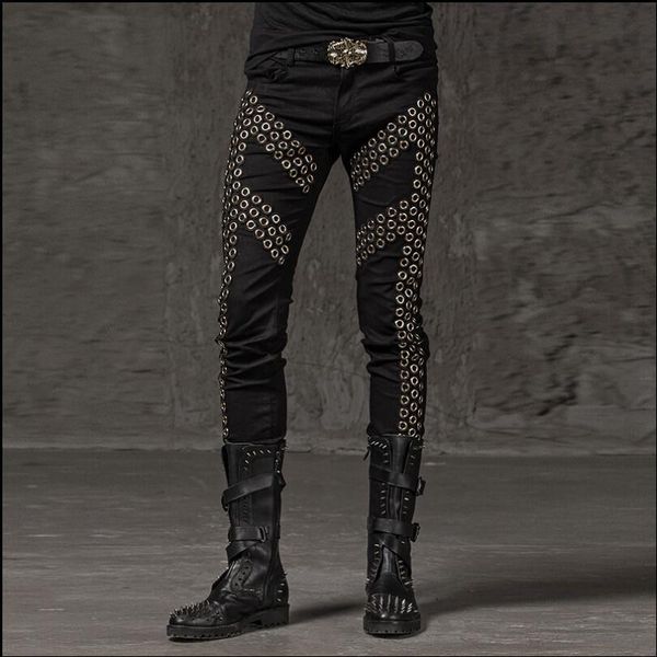 2020 men's warm winter thin punk stretch rivet rock pants feet stage personality singer total length 2snx, White;black
2020 men's warm winter thin punk stretch rivet rock pants feet stage personality singer total length 2snx, White;black