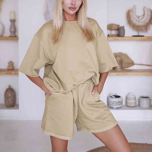 summer 2 pieces set tracksuit womens casual sets oversize solid short sleeve t-shirts women suit streetwear ladies shorts suits, Gray
summer 2 pieces set tracksuit womens casual sets oversize solid short sleeve t-shirts women suit streetwear ladies shorts suits, Gray