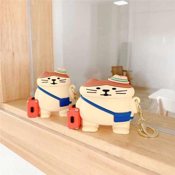for airpod pro case 3d cute cartoon travel cat wireless earphone case for airpods1 2 charging box protective cover with keychain
for airpod pro case 3d cute cartoon travel cat wireless earphone case for airpods1 2 charging box protective cover with keychain