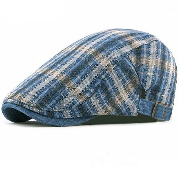berets cotton plaid beret hat for men adjustable vintage flat cap breathable summer grid sboy retro cabbie ivy peaked bone1, Blue;gray
berets cotton plaid beret hat for men adjustable vintage flat cap breathable summer grid sboy retro cabbie ivy peaked bone1, Blue;gray