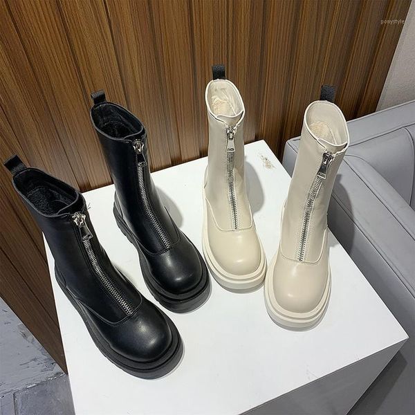 boots women combat 2021 fashion platform short gothic shoes black white thick sole front zipper warm fur ankle1
boots women combat 2021 fashion platform short gothic shoes black white thick sole front zipper warm fur ankle1