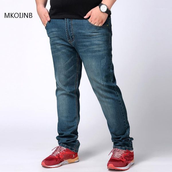men's dark blue plus size classic distressed jeans straight loose fitting vintage denim pants for men size 44 46 481
men's dark blue plus size classic distressed jeans straight loose fitting vintage denim pants for men size 44 46 481