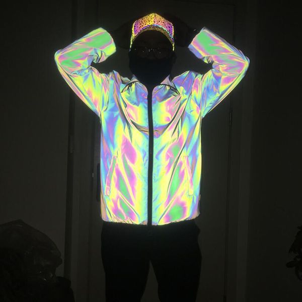 rainbow reflective jacket mens turn down collar biker jacket men hip hop jackets fashion streetwear clothes jogging windbreaker 201114, Black;brown
rainbow reflective jacket mens turn down collar biker jacket men hip hop jackets fashion streetwear clothes jogging windbreaker 201114, Black;brown