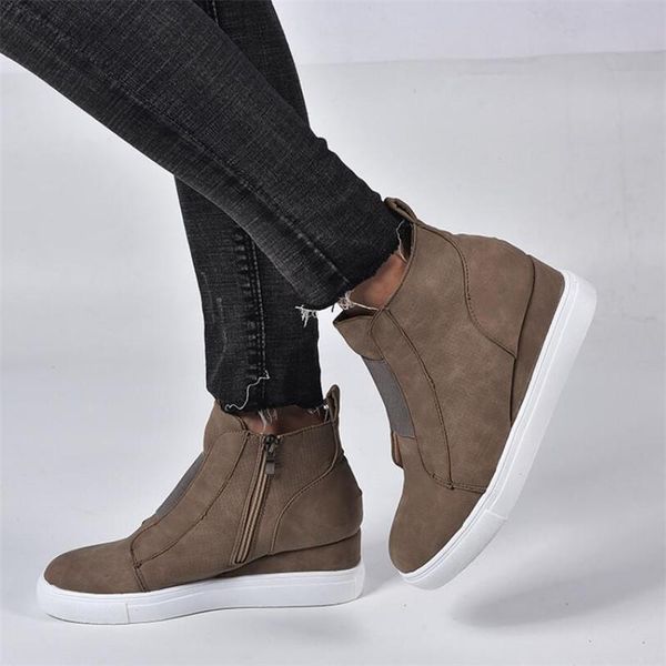 2020 spring women wedges shoes breathable platform woman fashion sneakers female casual elastic band zip shoes plus size 42 43, Black
2020 spring women wedges shoes breathable platform woman fashion sneakers female casual elastic band zip shoes plus size 42 43, Black