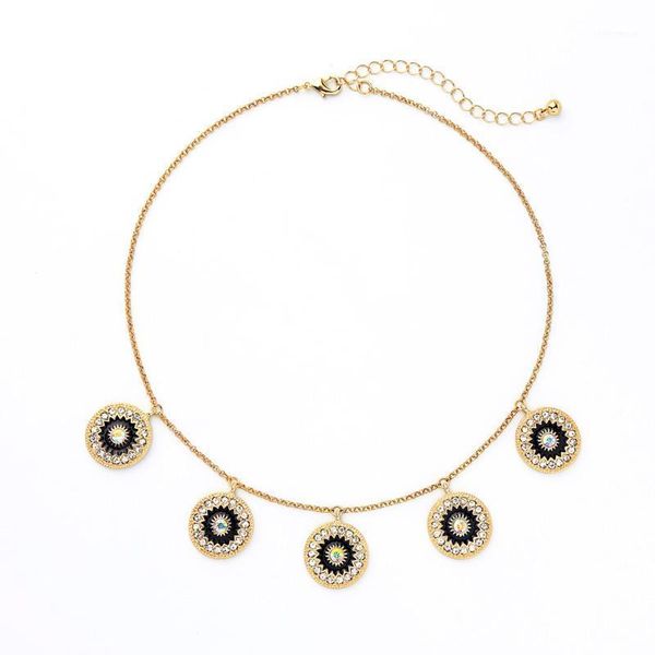 ethnic retro gold color crystal enamel flower round pendant necklace for women charm clavicle chain choker fashion jewelry1, Silver
ethnic retro gold color crystal enamel flower round pendant necklace for women charm clavicle chain choker fashion jewelry1, Silver
