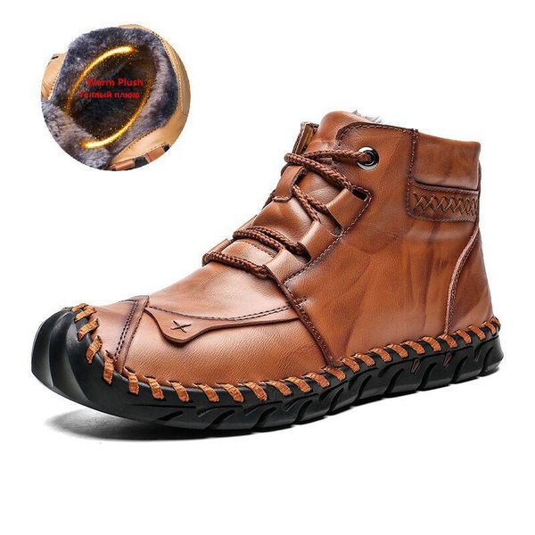 outdoor leather autumn winter men boots warm plush snow boots fur motorcycle ankle men's shoes size 48, Black
outdoor leather autumn winter men boots warm plush snow boots fur motorcycle ankle men's shoes size 48, Black