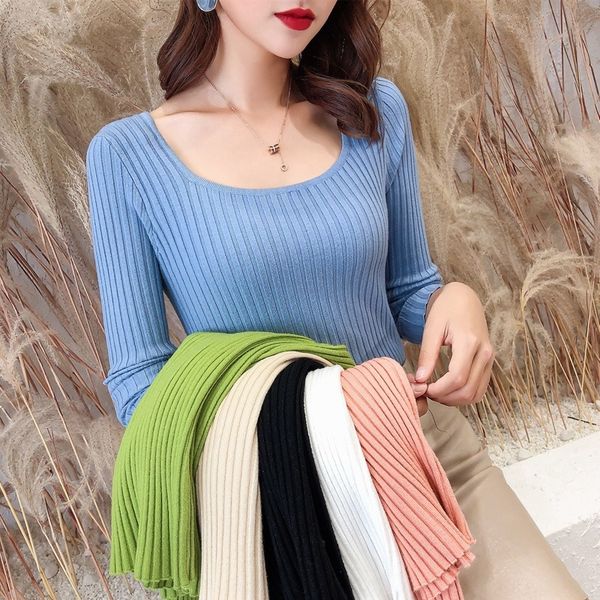 new sweater u-neck long sleeve foreign style knitting bottoming shirt in autumn and winter 2020shortslim and tightwith sweater under, White;black
new sweater u-neck long sleeve foreign style knitting bottoming shirt in autumn and winter 2020shortslim and tightwith sweater under, White;black