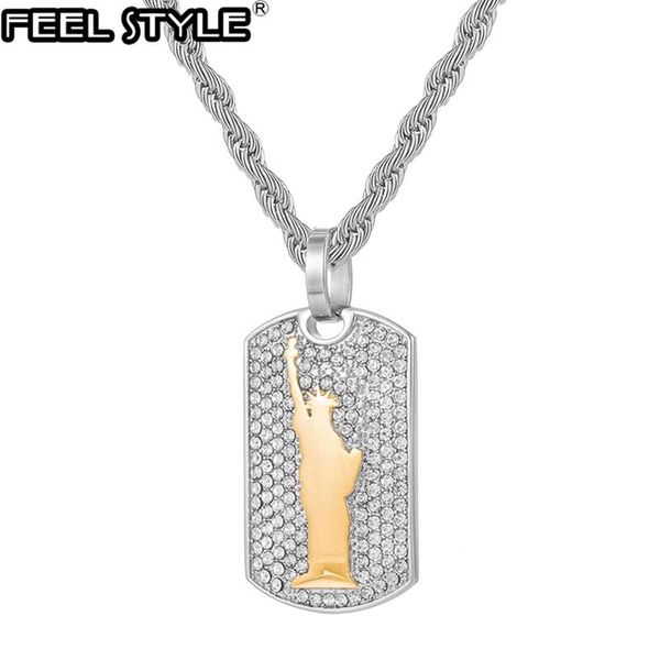 pendant necklaces iced out bling statue of liberty paved rhinestoned stainless steel necklace & pendants for men hip hop jewelry, Silver
pendant necklaces iced out bling statue of liberty paved rhinestoned stainless steel necklace & pendants for men hip hop jewelry, Silver