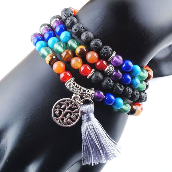 wojiaer 108 meditation multi-layer long strands bracelets 7 chakra yoga natural round black volcano mala beads life tree tassel jewelry k321
wojiaer 108 meditation multi-layer long strands bracelets 7 chakra yoga natural round black volcano mala beads life tree tassel jewelry k321
