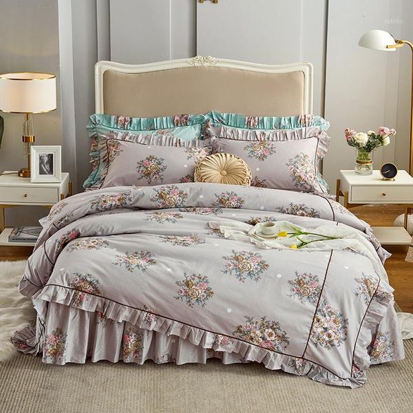 princess style bedding sets girls beddingset cotton bed linen duvet cover bed skirt pillowcase ruffles cover/bed sets1
princess style bedding sets girls beddingset cotton bed linen duvet cover bed skirt pillowcase ruffles cover/bed sets1