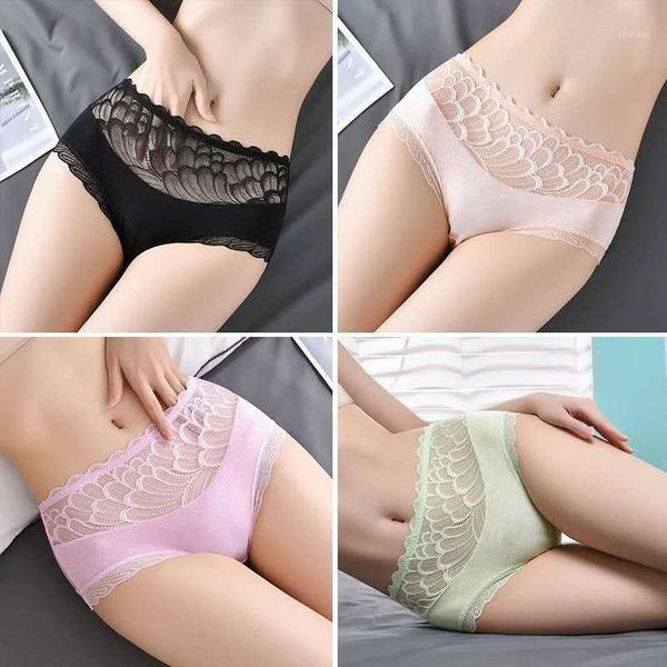 women's panties 4pcs/lot briefs comfort lace seamless breathable cotton underwear women mid-rise thin lingerie1, Black;pink
women's panties 4pcs/lot briefs comfort lace seamless breathable cotton underwear women mid-rise thin lingerie1, Black;pink
