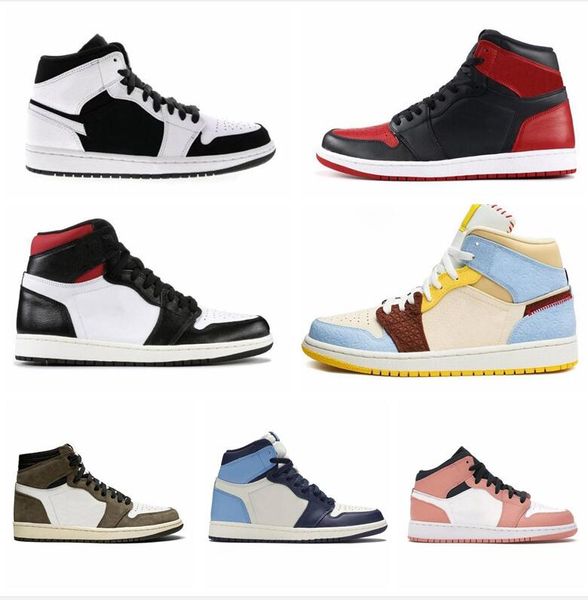 man woman casual sports shoes jumpman 1 unc travis scotts dark mocha mid smoke grey navy high 1s mens basketball shoe sneakers trainers 2021, White;red
man woman casual sports shoes jumpman 1 unc travis scotts dark mocha mid smoke grey navy high 1s mens basketball shoe sneakers trainers 2021, White;red