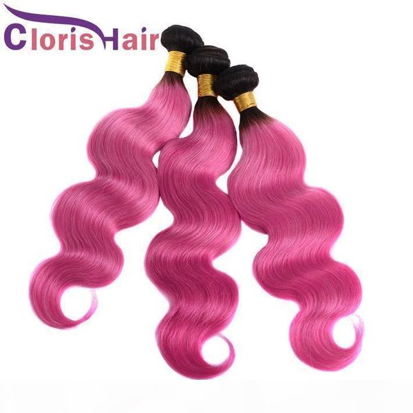 body wave ombre hair weaves 1b pink raw indian virgin human hair bundles two tone rose pink wavy ombre hair extensions 3pcs, Black
body wave ombre hair weaves 1b pink raw indian virgin human hair bundles two tone rose pink wavy ombre hair extensions 3pcs, Black