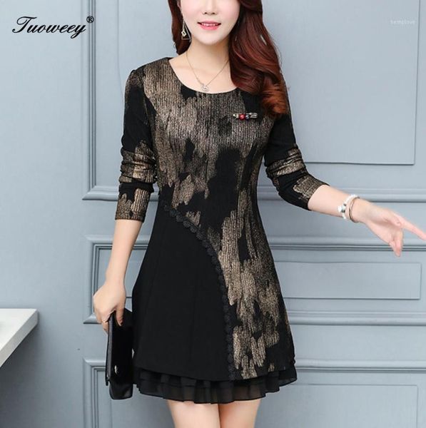long sleeve dress women casual fashion floral print o-neck dress mini elegance elastic waist autumn women1, Black;gray
long sleeve dress women casual fashion floral print o-neck dress mini elegance elastic waist autumn women1, Black;gray