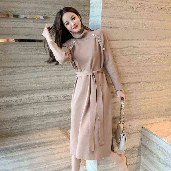 luxury dress french hepburn long knee sweater with high neck knitted dresses in the bottom autumn and winter, Black;gray 
luxury dress french hepburn long knee sweater with high neck knitted dresses in the bottom autumn and winter, Black;gray