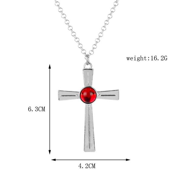 chains anime jewelry pendants necklaces rosario to vampire red crystal cross necklace men women fashion charm choker, Silver
chains anime jewelry pendants necklaces rosario to vampire red crystal cross necklace men women fashion charm choker, Silver