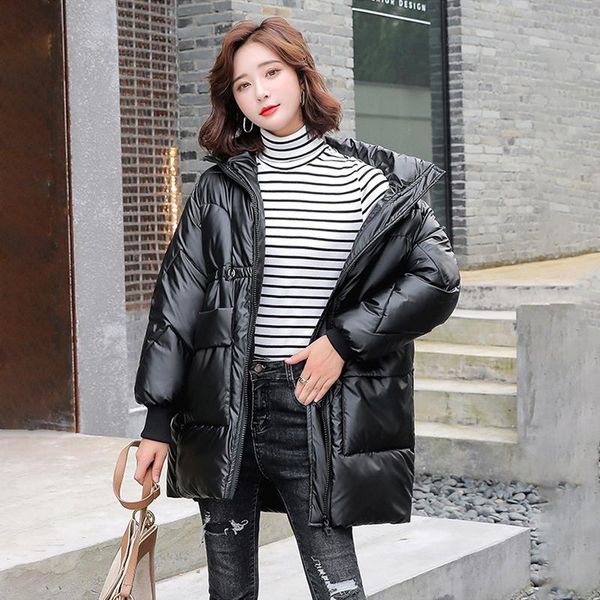 women's jacket cotton coat winter clothes padded 2020 new thick korean long-sleeved loose solid color casual bread jacket 9m, Black
women's jacket cotton coat winter clothes padded 2020 new thick korean long-sleeved loose solid color casual bread jacket 9m, Black