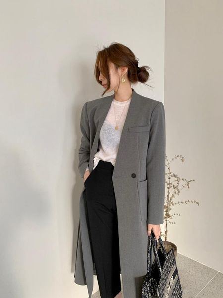fashion women's jacket 2021 autumn and winter new british temperament long over the knee loose windbreaker jacket, Tan;black
fashion women's jacket 2021 autumn and winter new british temperament long over the knee loose windbreaker jacket, Tan;black