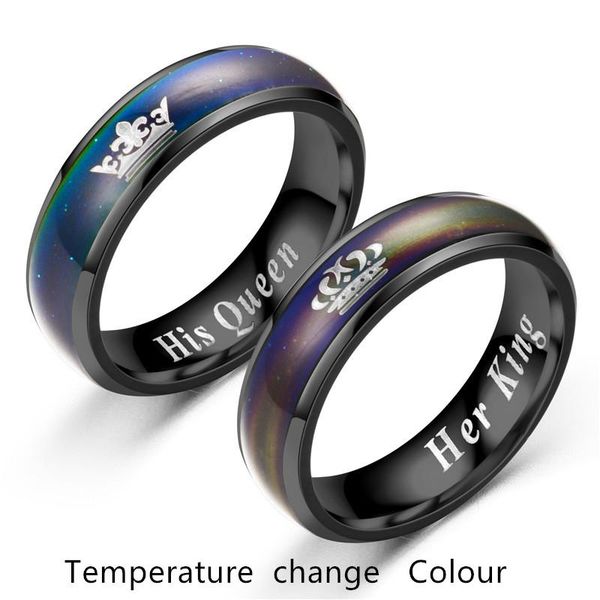 wedding rings 6mm fashion stainless steel couple for women men creative sense of temperature change colour ring engagement gift, Slivery;golden
wedding rings 6mm fashion stainless steel couple for women men creative sense of temperature change colour ring engagement gift, Slivery;golden