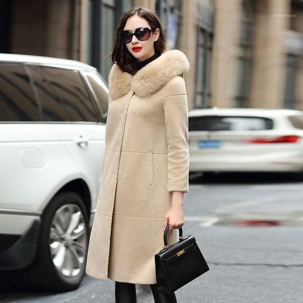 coat fur real female sheep shearling jacket winter coat women fur collar long jacket korean outwear manteau femme my1, Black
coat fur real female sheep shearling jacket winter coat women fur collar long jacket korean outwear manteau femme my1, Black