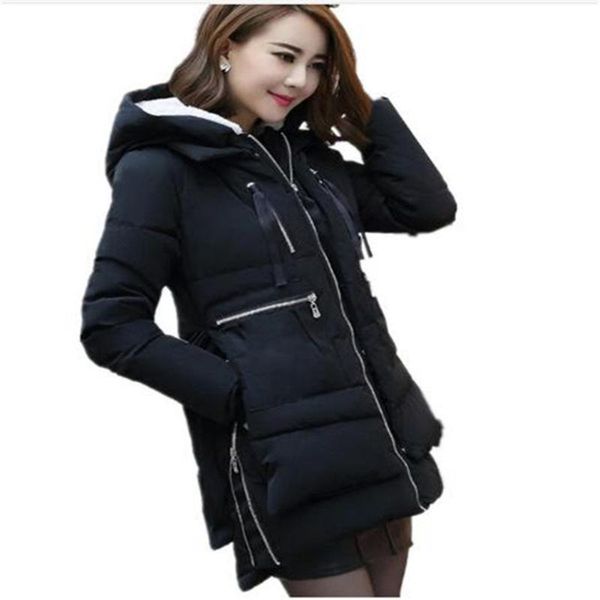 winter new women's mid-length casual hooded loose read coat cotton jacket parkas, Black
winter new women's mid-length casual hooded loose read coat cotton jacket parkas, Black