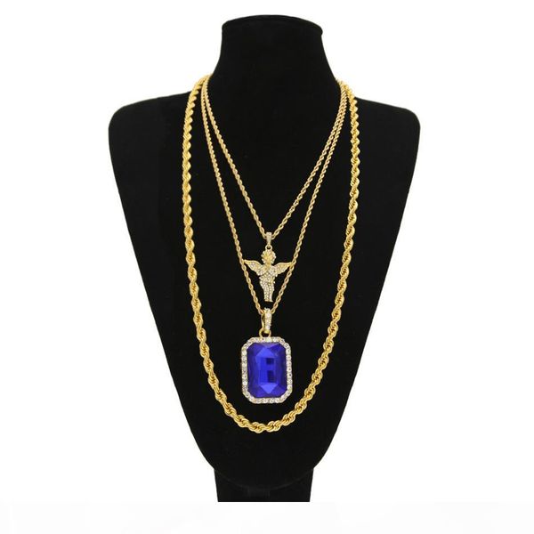 men's hip hop jewelry set 30" long rope chain iced out full rhinestone angel with square red crystal pendant necklace 3 set, Silver
men's hip hop jewelry set 30" long rope chain iced out full rhinestone angel with square red crystal pendant necklace 3 set, Silver