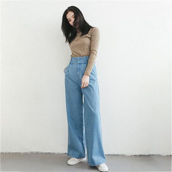 women jeans loose high waist jeans light blue pants spring teenager fashion female denim chic trousers new casual long pants1
women jeans loose high waist jeans light blue pants spring teenager fashion female denim chic trousers new casual long pants1