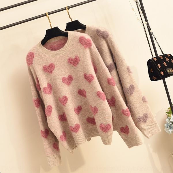 zc2mq sweater sweaterwomen's new 2020 long sleeve mink version korean loose women's and lazy style love pullover sweater trend pvr, White;black
zc2mq sweater sweaterwomen's new 2020 long sleeve mink version korean loose women's and lazy style love pullover sweater trend pvr, White;black
