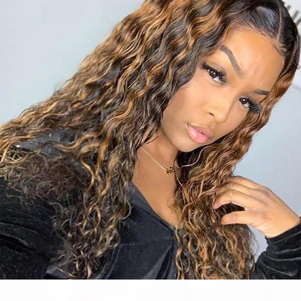 curly human hair wig honey blonde ombre 13x1 brazilian brown color deep water wave highlight lace front wigs, Black;brown
curly human hair wig honey blonde ombre 13x1 brazilian brown color deep water wave highlight lace front wigs, Black;brown