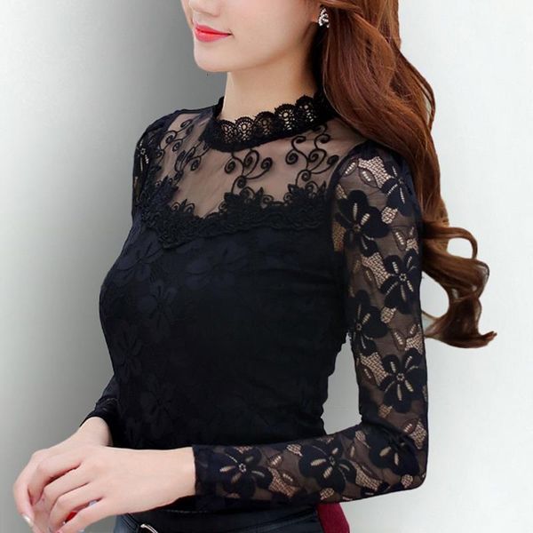 femininas blusas 2020 women blouses spring autumn fashion slim shirt lace long sleeve o-neck leisure black/white s-5xl
femininas blusas 2020 women blouses spring autumn fashion slim shirt lace long sleeve o-neck leisure black/white s-5xl