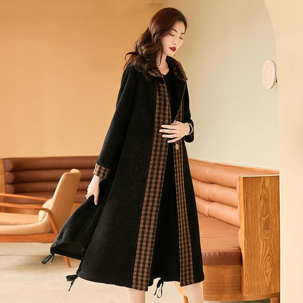 women's wool & blends temperament commuting korean edition splicing japanese solid color long coat black even hair fur windbreaker
women's wool & blends temperament commuting korean edition splicing japanese solid color long coat black even hair fur windbreaker