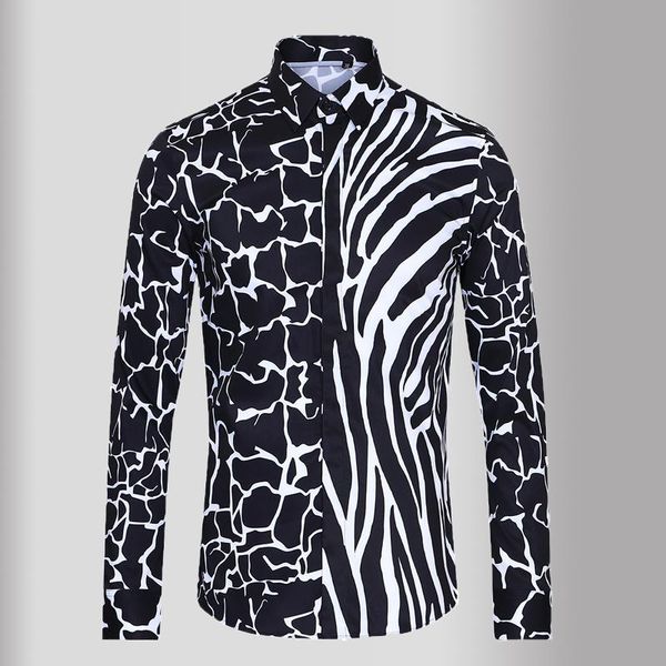 classic black white printed mens shirts luxury long sleeve casual mens dress shirts slim fit simple male 3xl, White;black
classic black white printed mens shirts luxury long sleeve casual mens dress shirts slim fit simple male 3xl, White;black