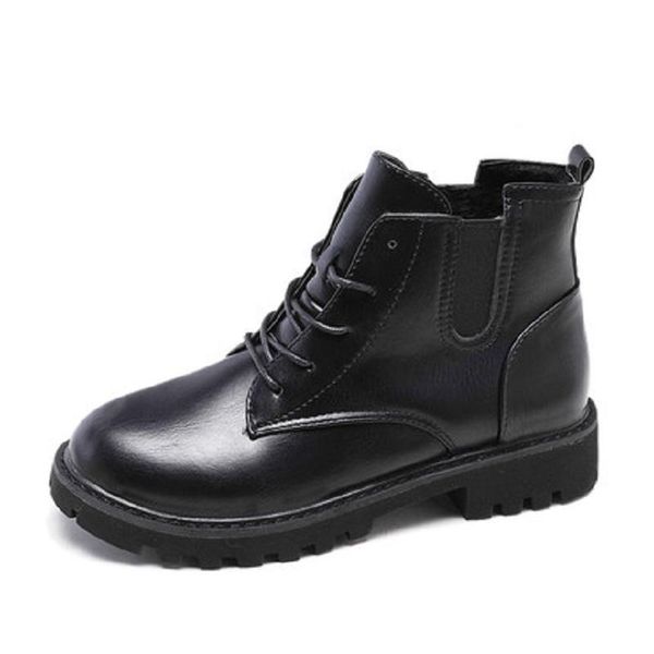 boots female 2020 autumn and winter british wind round head rubber thickening plus velvet pu women's ankle, Black
boots female 2020 autumn and winter british wind round head rubber thickening plus velvet pu women's ankle, Black