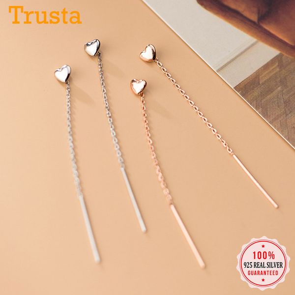 trustdavis genuine sterling smooth surface heart linked 6.5cm ear line earring for women silver 925 jewelry da1124, Black
trustdavis genuine sterling smooth surface heart linked 6.5cm ear line earring for women silver 925 jewelry da1124, Black