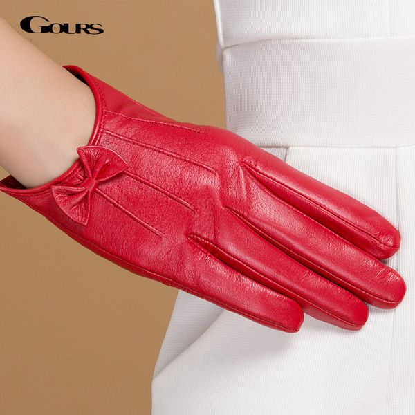 gours winter genuine leather gloves women short red black green ladies glove new brand bowknot goatskin mittens guantes gsl047 201021, Blue;gray
gours winter genuine leather gloves women short red black green ladies glove new brand bowknot goatskin mittens guantes gsl047 201021, Blue;gray