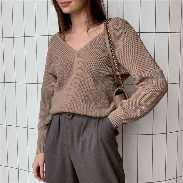 women casual loose knitted sweaters v-neck long sleeve solid simple pullover sweater fashion comfortable autumn female, White;black
women casual loose knitted sweaters v-neck long sleeve solid simple pullover sweater fashion comfortable autumn female, White;black