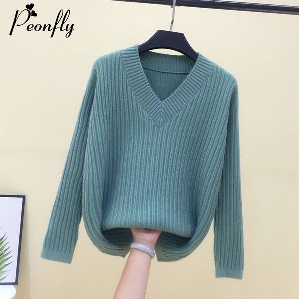 peonfly plus size new spring women's sweater fashion korean style v neck solid color long sleeve casual jumper ladies 201030, White;black
peonfly plus size new spring women's sweater fashion korean style v neck solid color long sleeve casual jumper ladies 201030, White;black