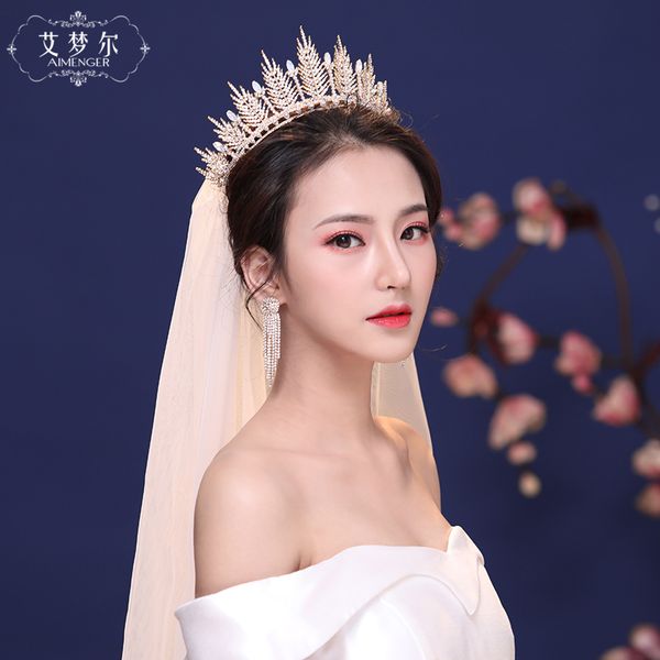 crown bridal jewelry new super fairy princess baroque wedding dress headdress three piece set, Silver
crown bridal jewelry new super fairy princess baroque wedding dress headdress three piece set, Silver