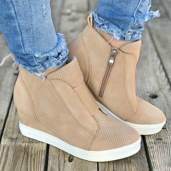 heflashor women sneakers breathable wedges platform vulcanize shoes woman pu leather women casual shoes tenis feminino y200424, Black
heflashor women sneakers breathable wedges platform vulcanize shoes woman pu leather women casual shoes tenis feminino y200424, Black