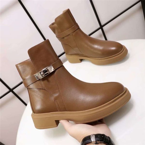 genuine leather short boots women round toe platform shoes woman chunky heel ankle boots buckle shoes women, Black
genuine leather short boots women round toe platform shoes woman chunky heel ankle boots buckle shoes women, Black