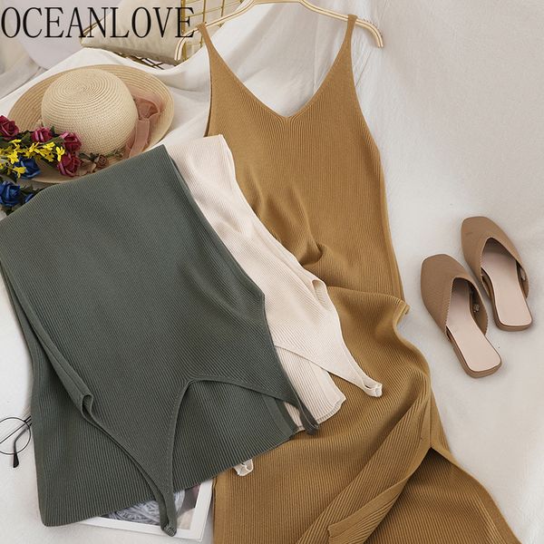 oceanlove v neck solid knitted dresses casual all match simple fashion korean women dress elegant vestidos new clothes 15517
oceanlove v neck solid knitted dresses casual all match simple fashion korean women dress elegant vestidos new clothes 15517