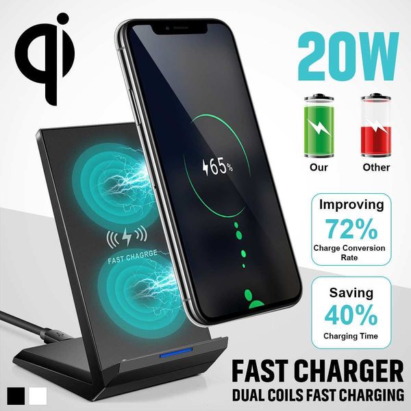 20w qi wireless stand for iphone se2 x xs max xr 11 pro 8 samsungs s20 s10 s9 fast charging dock station phone charger
20w qi wireless stand for iphone se2 x xs max xr 11 pro 8 samsungs s20 s10 s9 fast charging dock station phone charger
