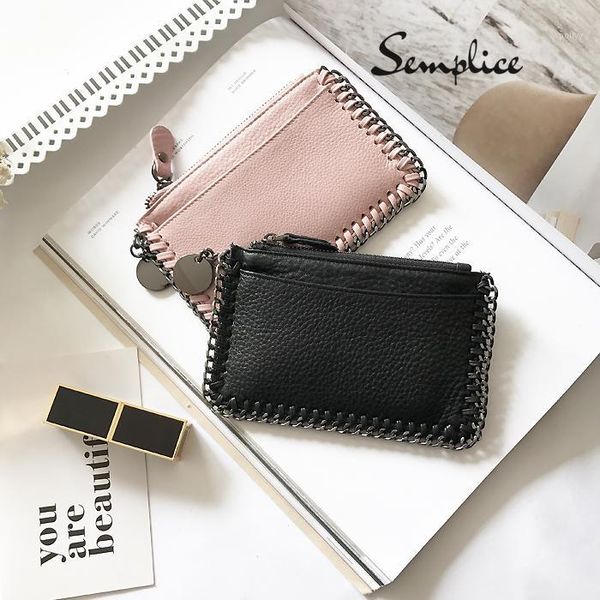 card holders 2021 genuine leather purse simple chain mini women wallets personality small zipper lovely coin holder wallet designer1, Brown;gray
card holders 2021 genuine leather purse simple chain mini women wallets personality small zipper lovely coin holder wallet designer1, Brown;gray