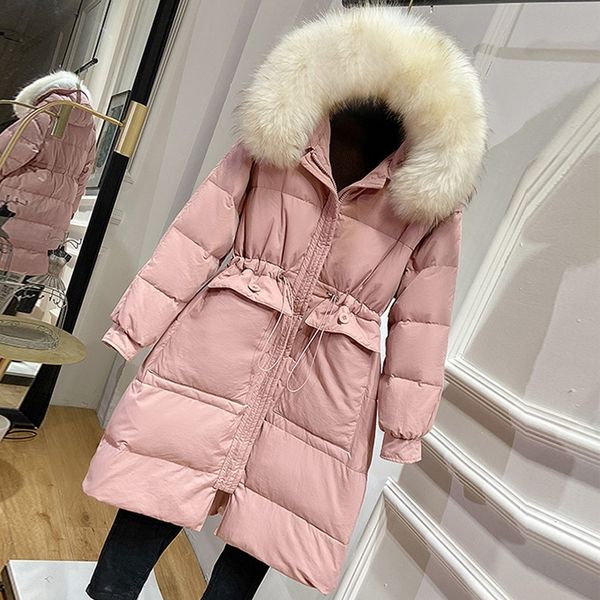 big real natural fur winter jacket women thick warm long down parka 90%white duck down jacket hooded oversized female coat y201026, Black
big real natural fur winter jacket women thick warm long down parka 90%white duck down jacket hooded oversized female coat y201026, Black