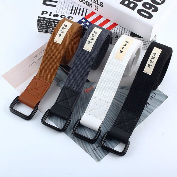 korean simple leisure canvas belt harajuku square double buckle belt teens student fashion long belt cinturon mujer riem, Black;brown
korean simple leisure canvas belt harajuku square double buckle belt teens student fashion long belt cinturon mujer riem, Black;brown