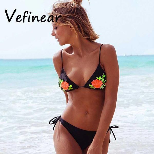 women's swimwear string halter swimsuit female floral print bikini set triangle bathing suit women 2021 high cut biquini beach wear1, White;black
women's swimwear string halter swimsuit female floral print bikini set triangle bathing suit women 2021 high cut biquini beach wear1, White;black