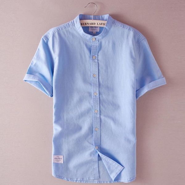 men's casual shirts summer thin cotton stand collar short-sleeved shirt men white linen brand mens s-4xl big size camisa, White;black
men's casual shirts summer thin cotton stand collar short-sleeved shirt men white linen brand mens s-4xl big size camisa, White;black